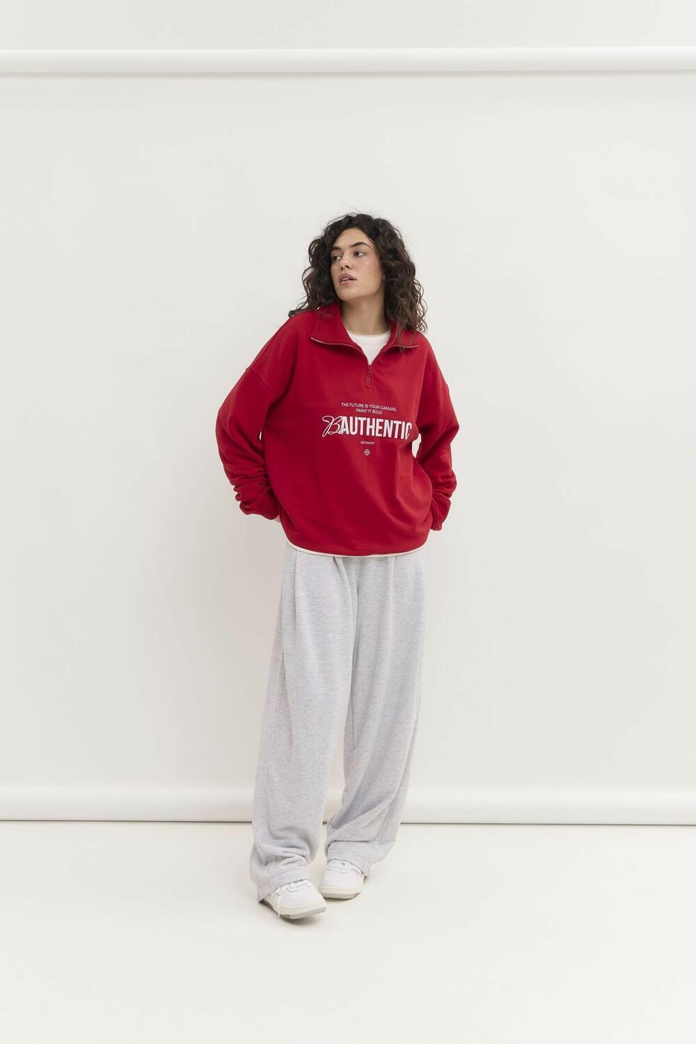 Світшот зіп "soft" be authentic Червоний, one size