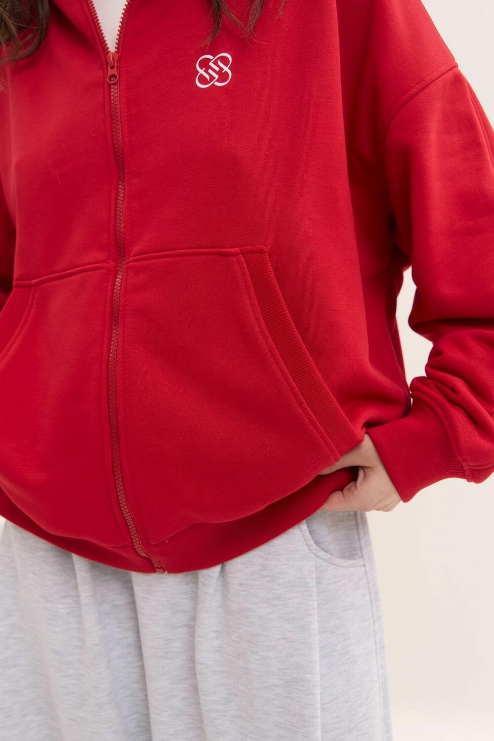 Худі жіночий "Zipster" Червоний, one size