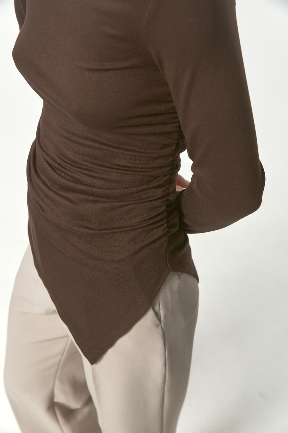 Лонгслів Ектеріс шоколад, S