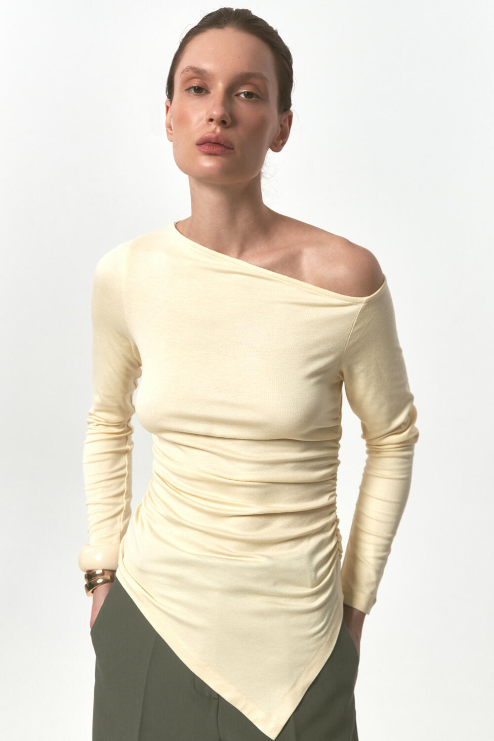 Лонгслів Ектеріс Вершкове масло, ХS