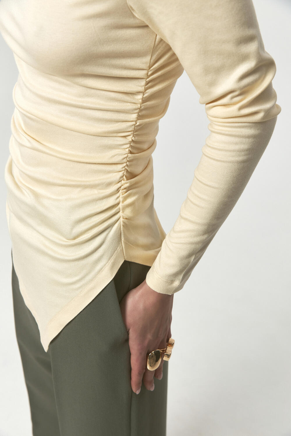 Лонгслів Ектеріс Вершкове масло, S