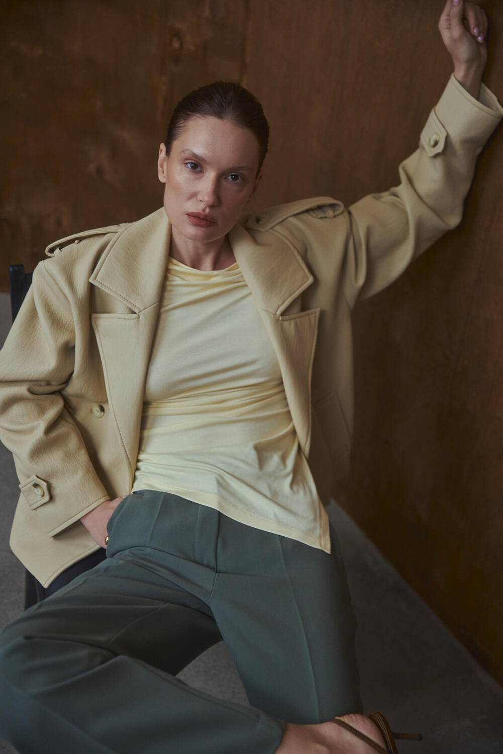 Лонгслів Ектеріс Вершкове масло, S